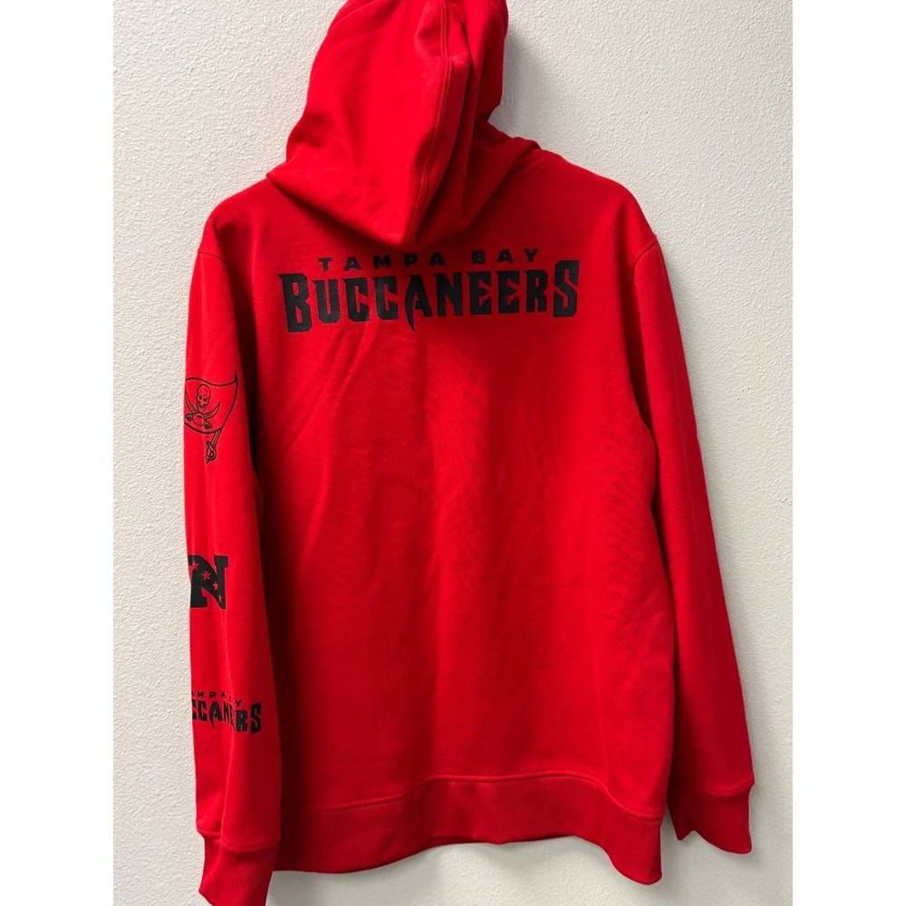 Tampa Bay Buccaneers‎ NFL Hoodie Mens XL Red Quarter Zip Pullover